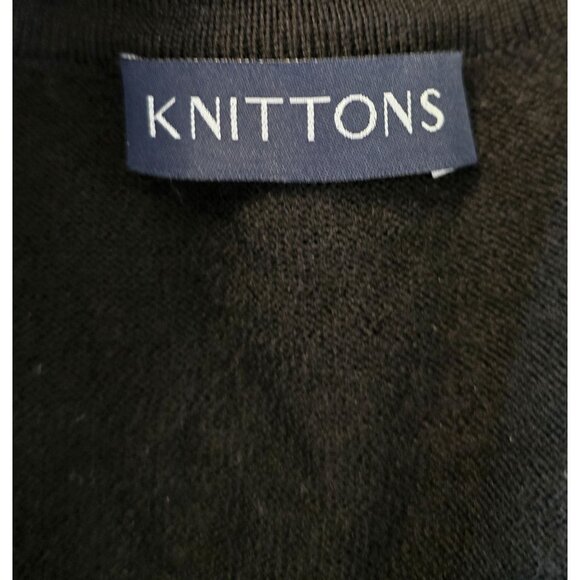 Black wool V-Neck Sweater Long Sleeve Pullover cottagecore whimsygoth boho warm - Picture 7 of 10